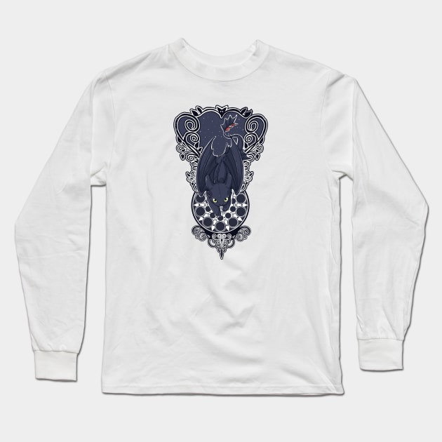 Dark Dragon Long Sleeve T-Shirt by xMorfina